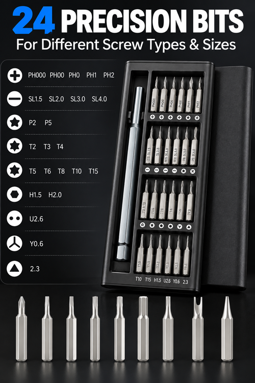 24-in-1 Precision Screwdriver Set – Magnetic Mini Repair Tool Kit