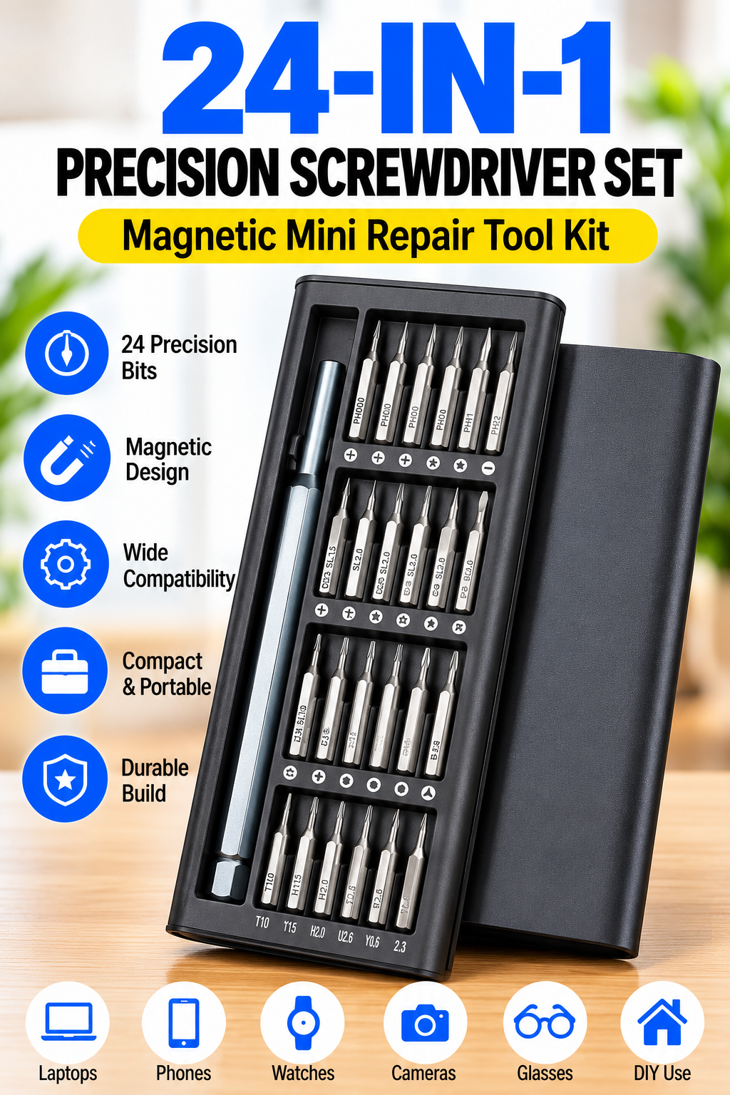 24-in-1 Precision Screwdriver Set – Magnetic Mini Repair Tool Kit