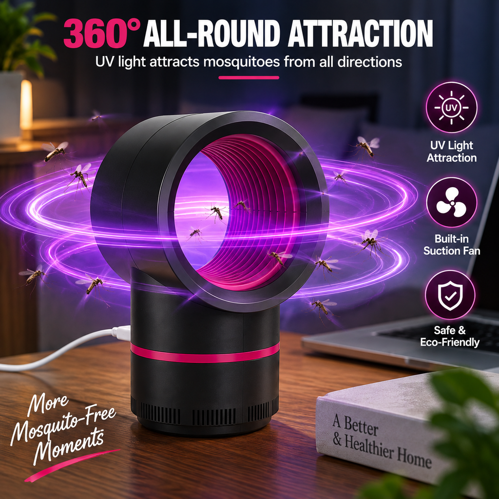 USB Mosquito Killer Lamp – UV Insect Trap with Suction Fan