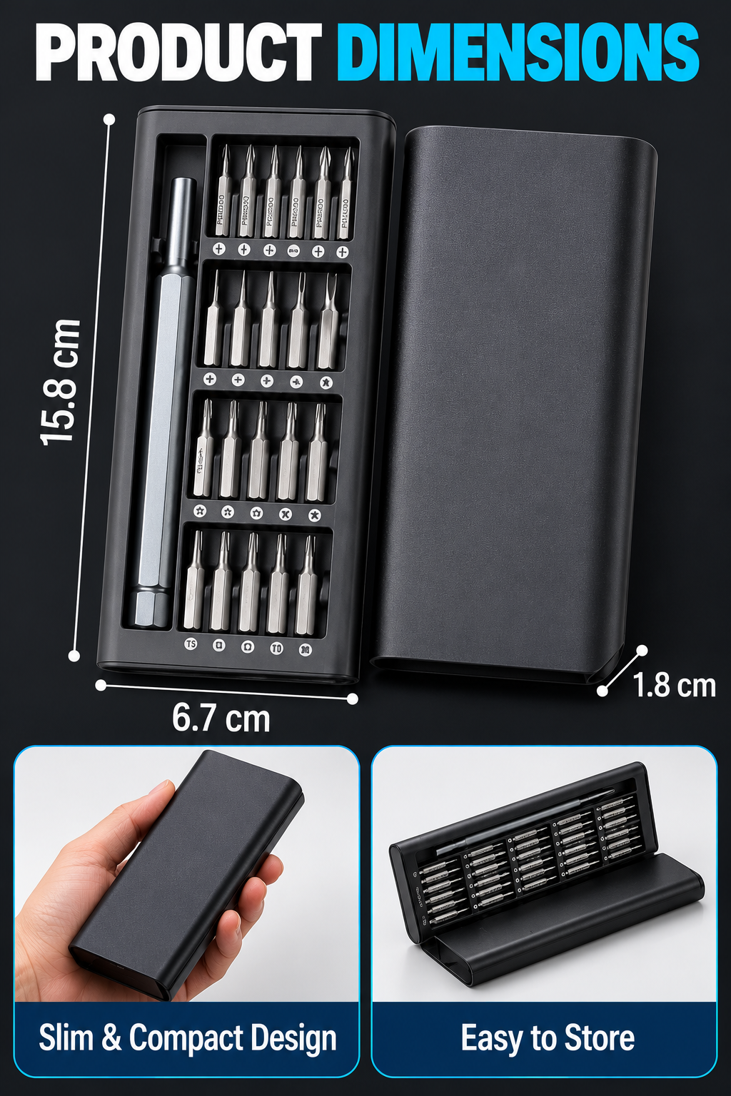 24-in-1 Precision Screwdriver Set – Magnetic Mini Repair Tool Kit