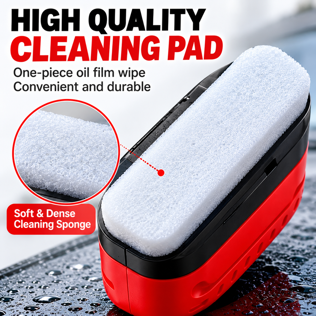 Car Windshield Oil Film Remover & Glass Cleaning Brush