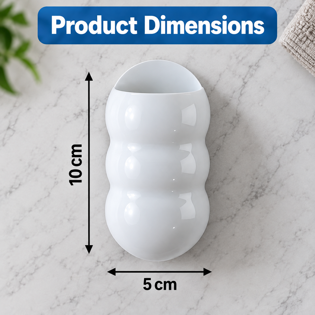 Self-Adhesive Caterpillar Toothbrush & Wall Storage Holder – No-Drill Organizer