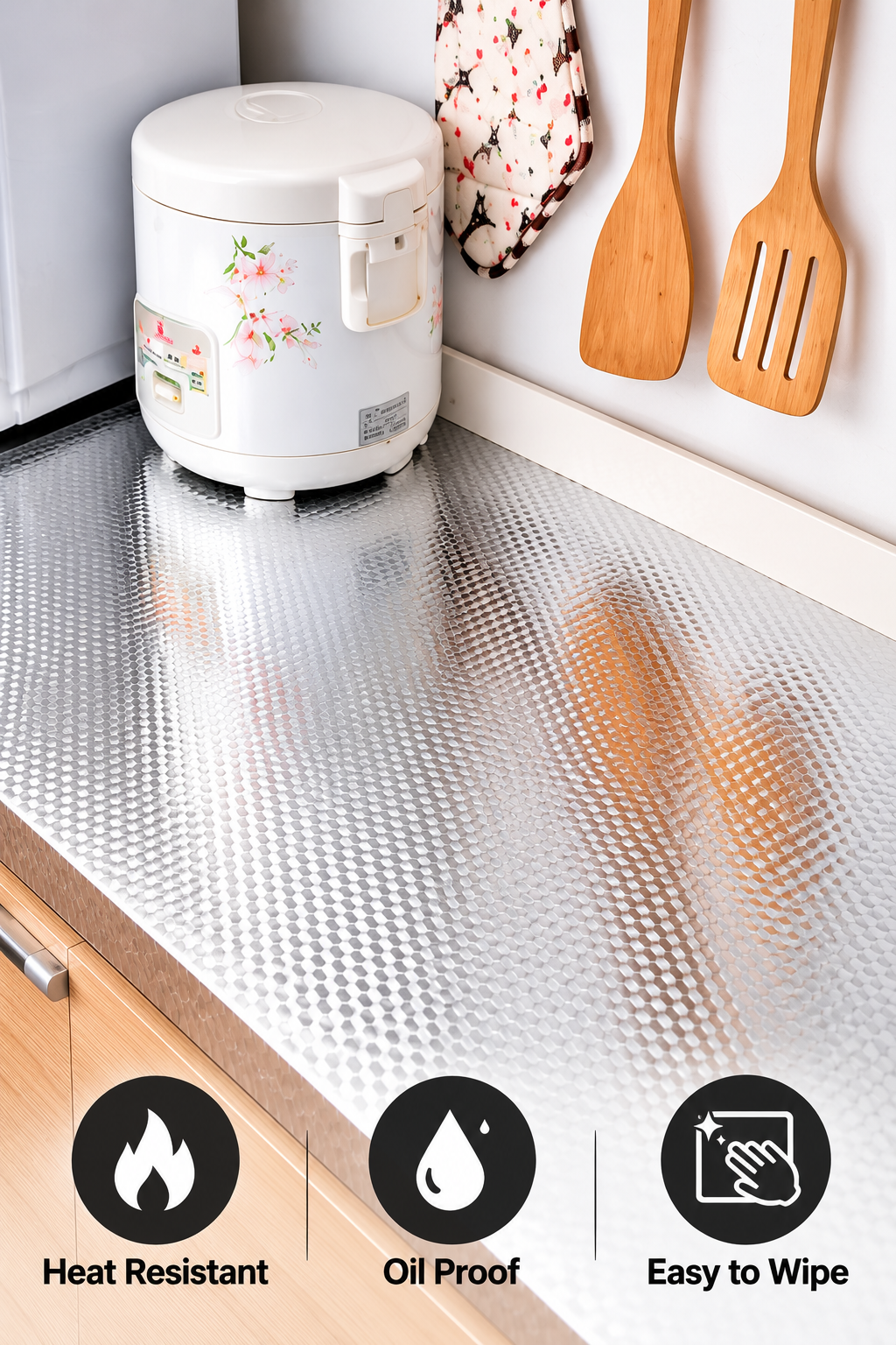 Self-Adhesive Aluminium Foil Kitchen Liner – Pack of 2