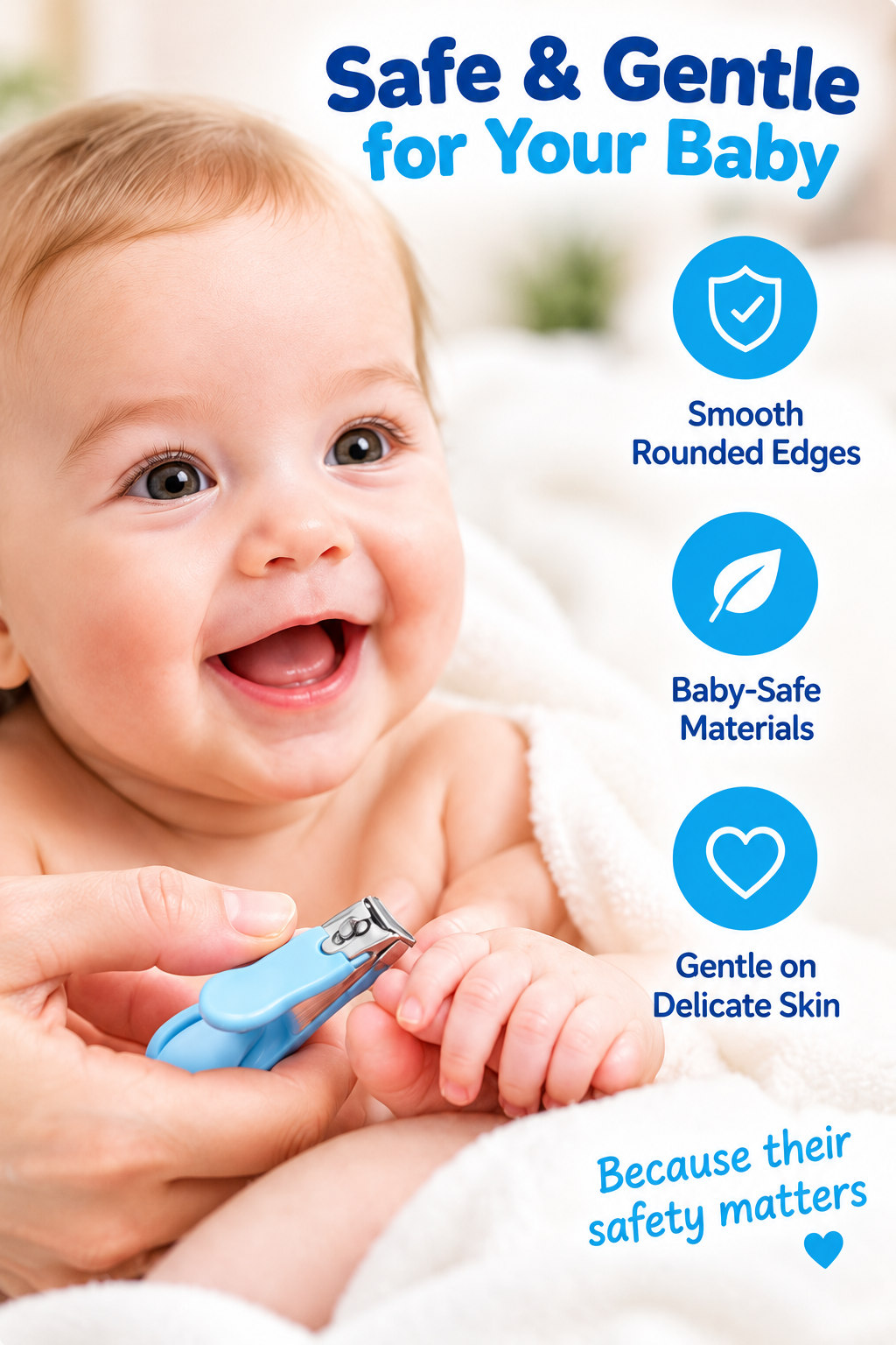 10-Piece Baby Care Grooming Kit – Nail Clipper, Scissors, Comb & Brush Set