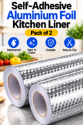 Self-Adhesive Aluminium Foil Kitchen Liner – Pack of 2