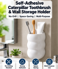 Self-Adhesive Caterpillar Toothbrush & Wall Storage Holder – No-Drill Organizer