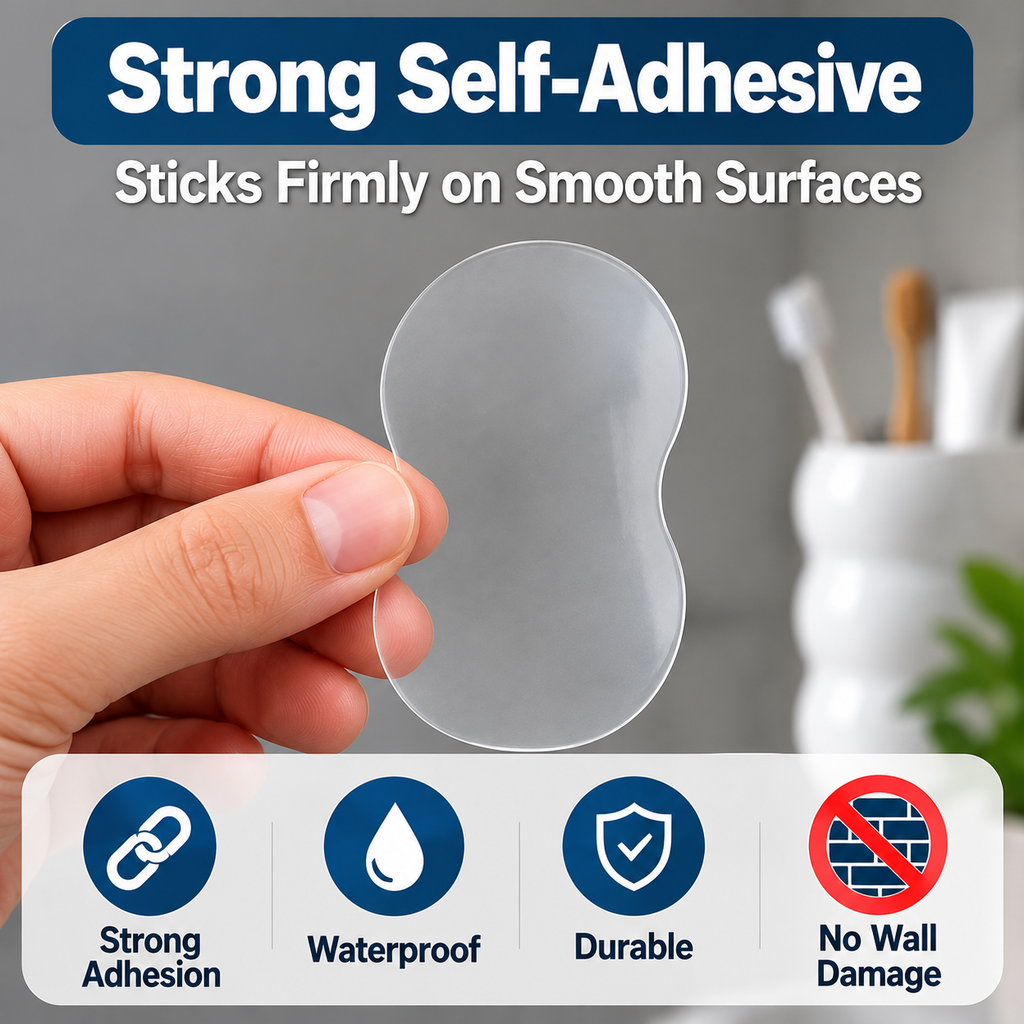 Self-Adhesive Caterpillar Toothbrush & Wall Storage Holder – No-Drill Organizer